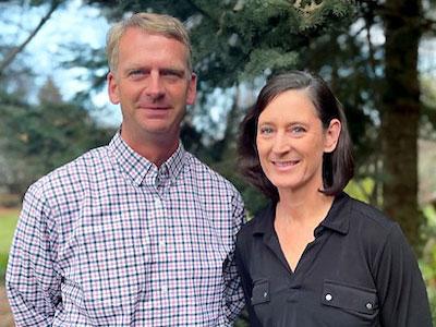Image of President Kevin Weinman and his wife, Beth.